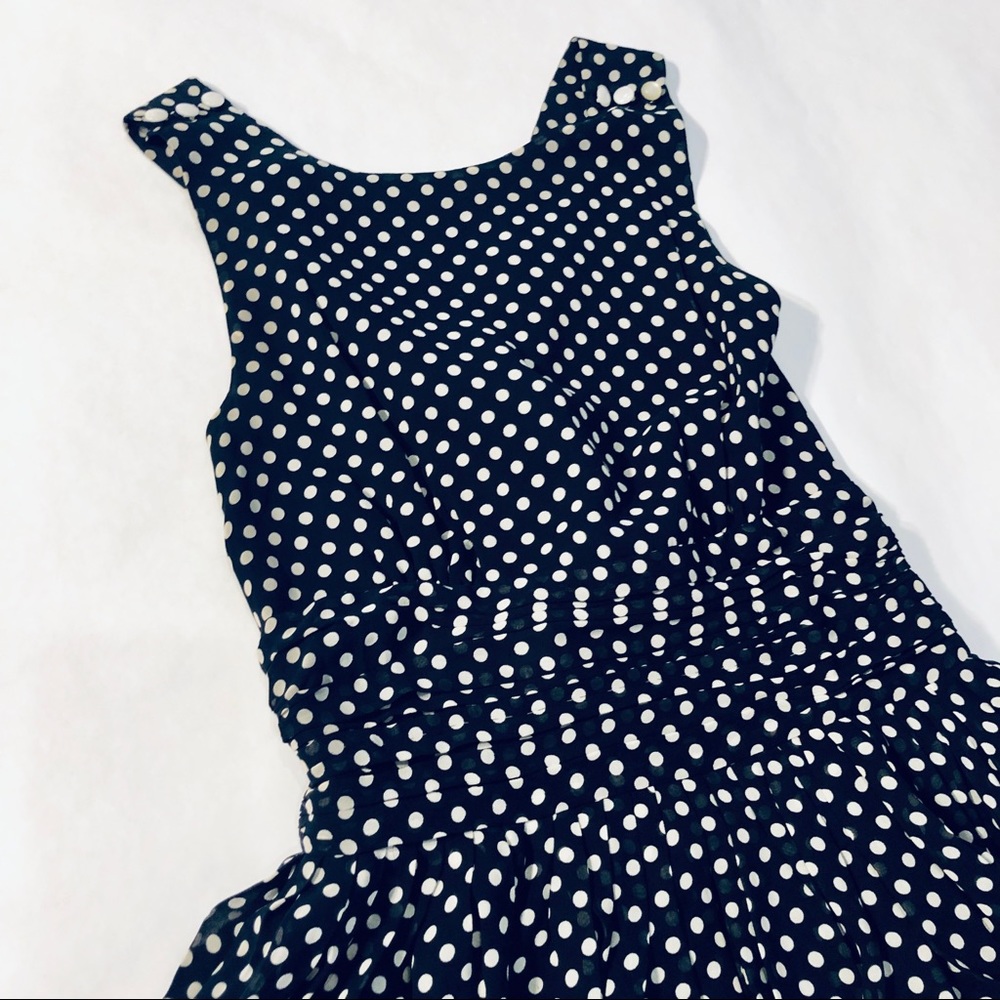 August Silk Polkadot Swing Dress - Picture 2 of 6